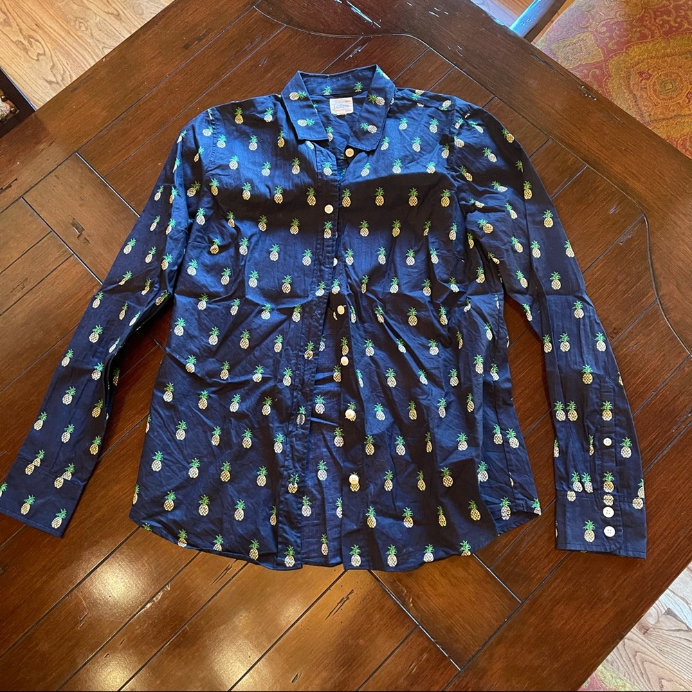 J Crew Pineapple Button Up Shirt